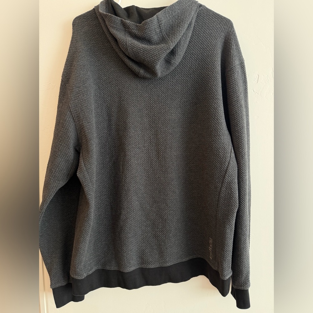 Born Primitive Waffle Knit Hoodie XL Gray Athletic Training Pullover - Picture 2 of 9